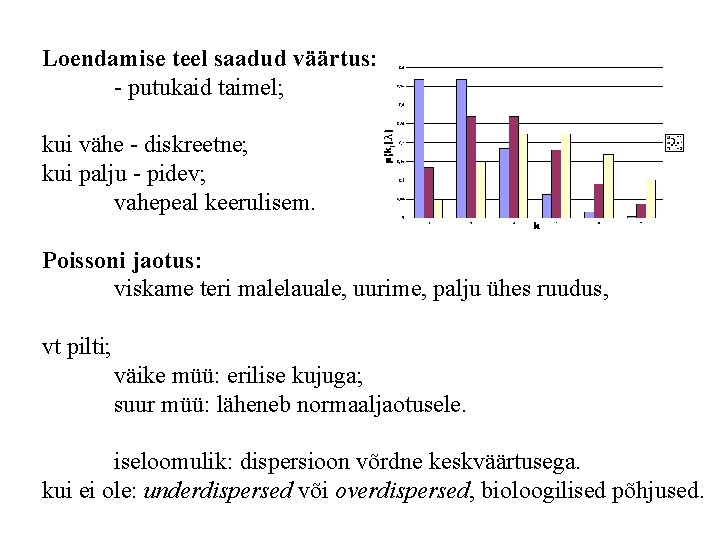 Loendamise teel saadud väärtus: - putukaid taimel; kui vähe - diskreetne; kui palju -