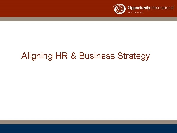 Aligning HR & Business Strategy 