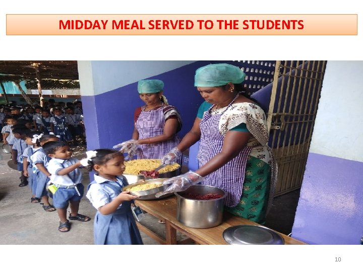 MIDDAY MEAL SERVED TO THE STUDENTS 10 