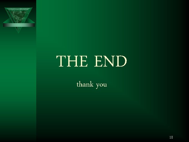 THE END thank you 18 