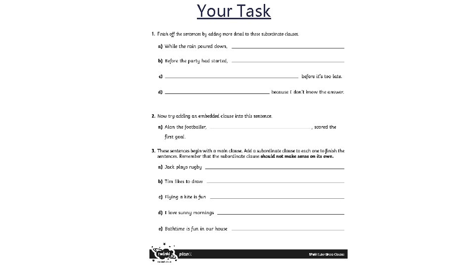 Your Task 