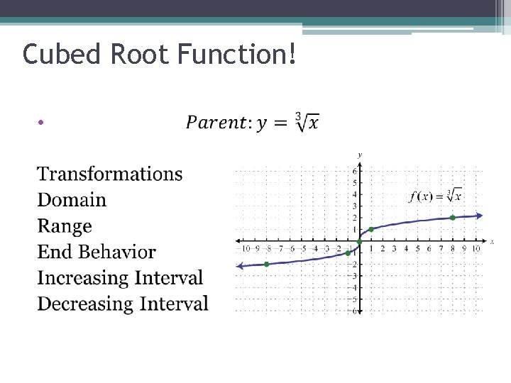 Cubed Root Function! • 