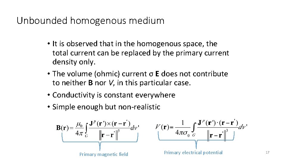 Unbounded homogenous medium • It is observed that in the homogenous space, the total