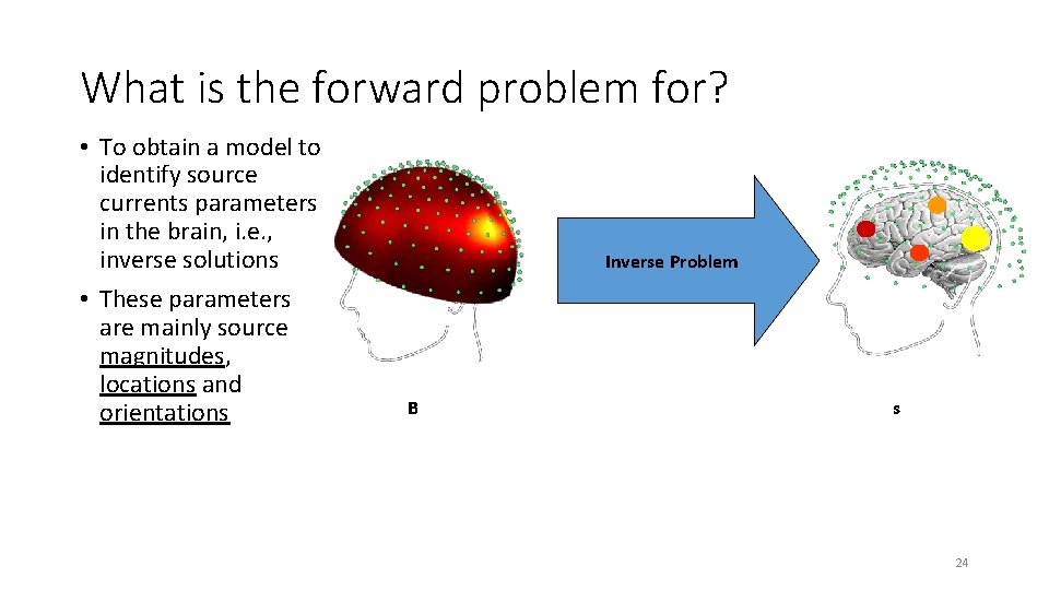 What is the forward problem for? • To obtain a model to identify source