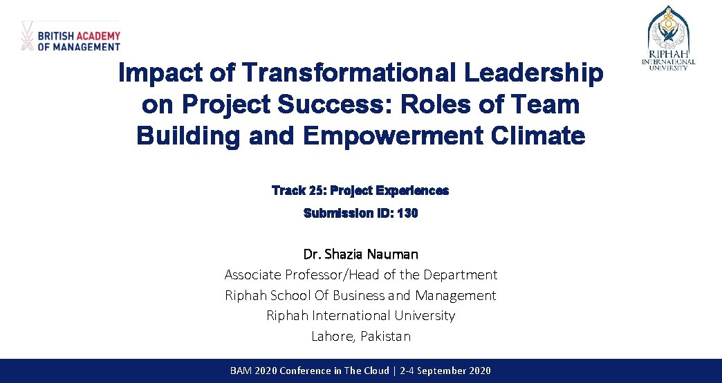Impact of Transformational Leadership on Project Success Roles