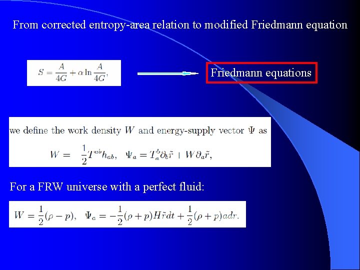 From corrected entropy-area relation to modified Friedmann equations For a FRW universe with a
