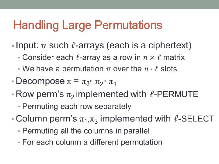 Handling Large Permutations • 