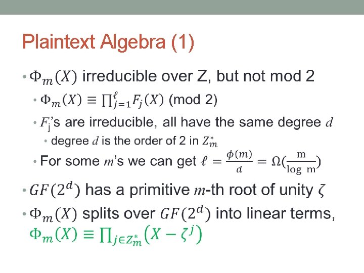 Plaintext Algebra (1) • 