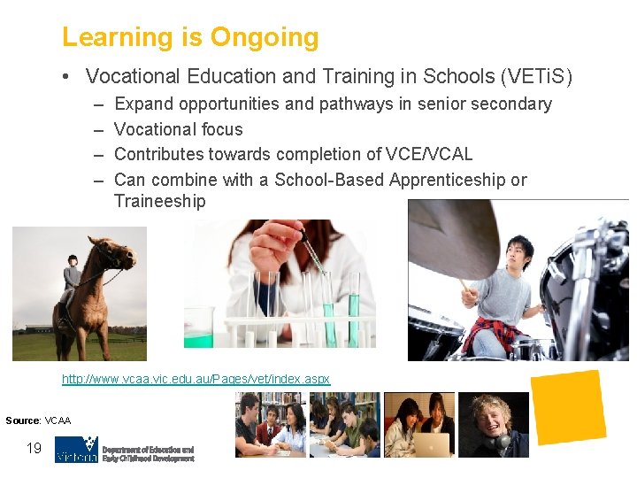 Learning is Ongoing • Vocational Education and Training in Schools (VETi. S) – – Learning is Ongoing • Vocational Education and Training in Schools (VETi. S) – –