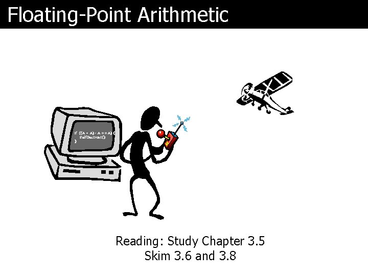Floating-Point Arithmetic if ((A + A) - A == A) { Self. Destruct() }