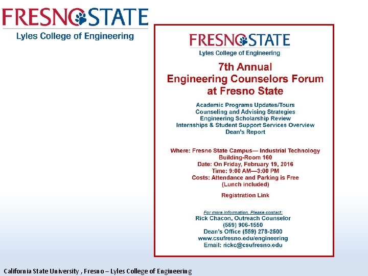 California State University, Fresno – University Outreach Services California State University , Fresno –