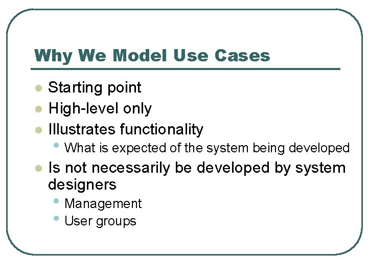 Software Engineering Design Architecture Module 2 Use Case