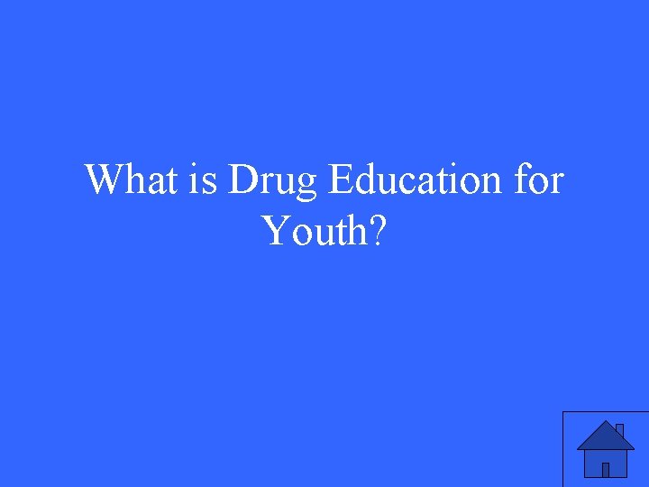 What is Drug Education for Youth? 