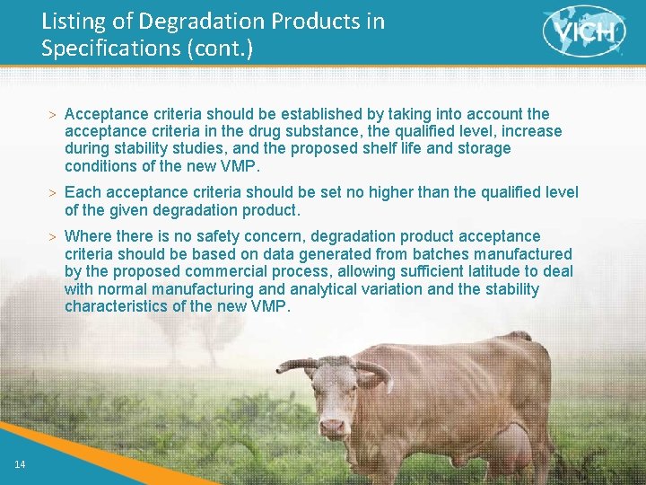 Listing of Degradation Products in Specifications (cont. ) > Acceptance criteria should be established