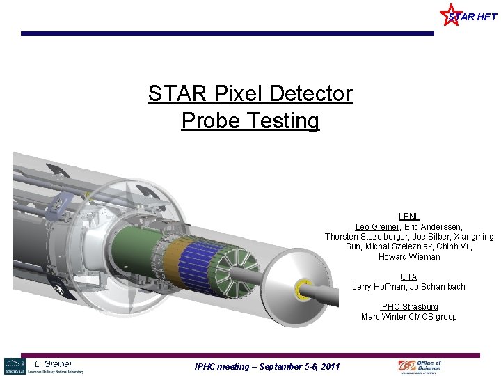 STAR HFT STAR Pixel Detector Probe Testing LBNL Leo Greiner, Eric Anderssen, Thorsten Stezelberger,