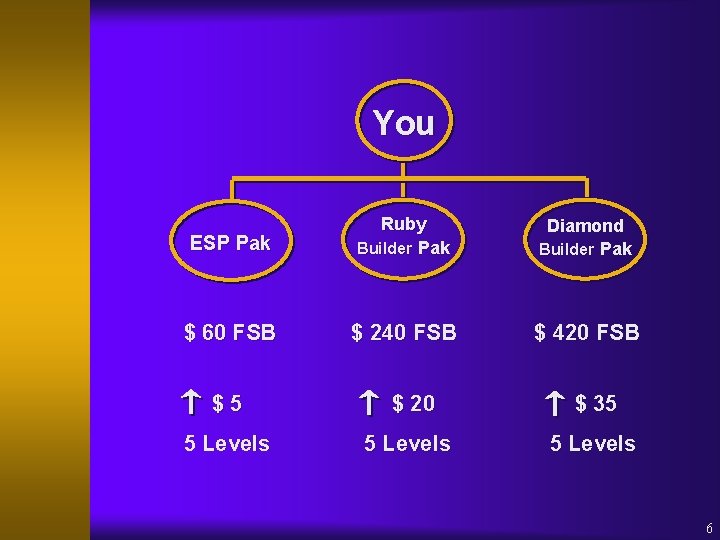 You ESP Pak Ruby Builder Pak Diamond Builder Pak $ 60 FSB $ 240