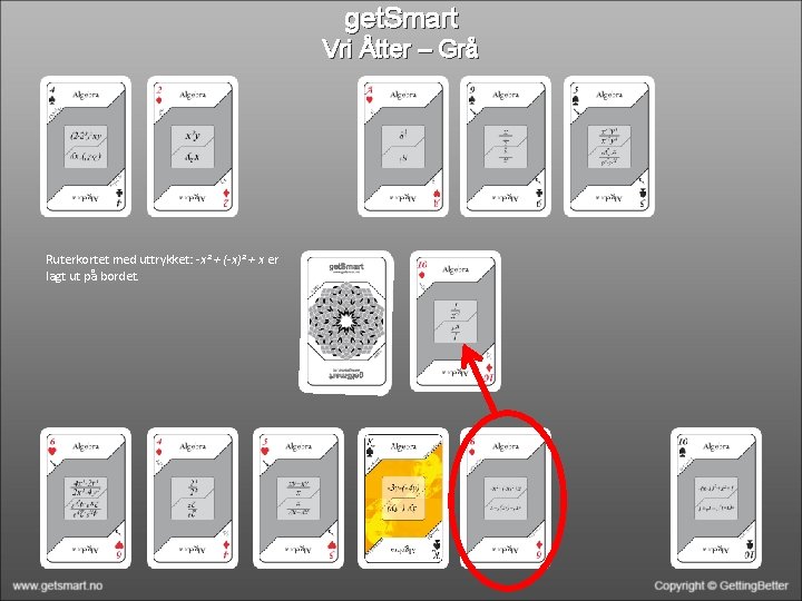 get. Smart Vri Åtter – Grå Ruterkortet med uttrykket: -x² + (-x)² + x