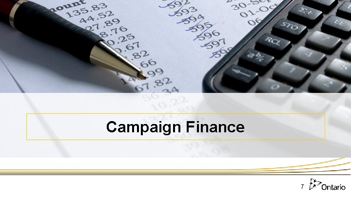 Campaign Finance 7 
