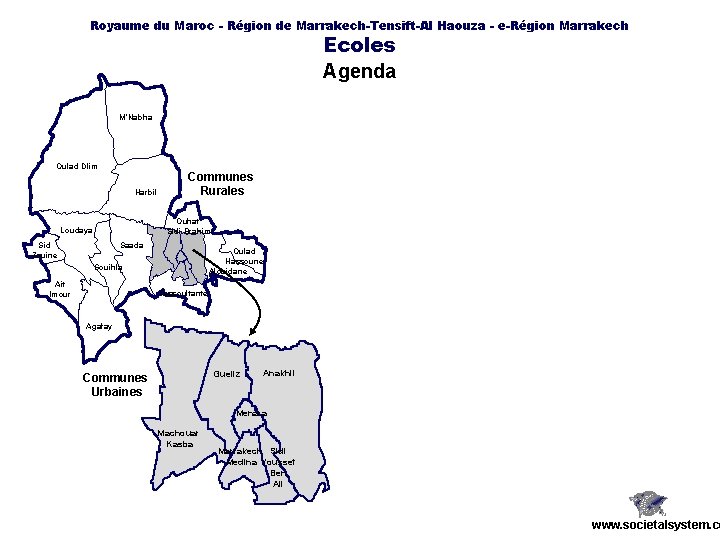 Royaume du Maroc - Région de Marrakech-Tensift-Al Haouza - e-Région Marrakech Ecoles Agenda M’Nabha