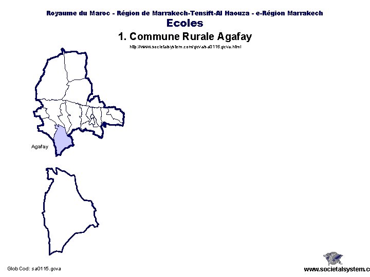 Royaume du Maroc - Région de Marrakech-Tensift-Al Haouza - e-Région Marrakech Ecoles 1. Commune