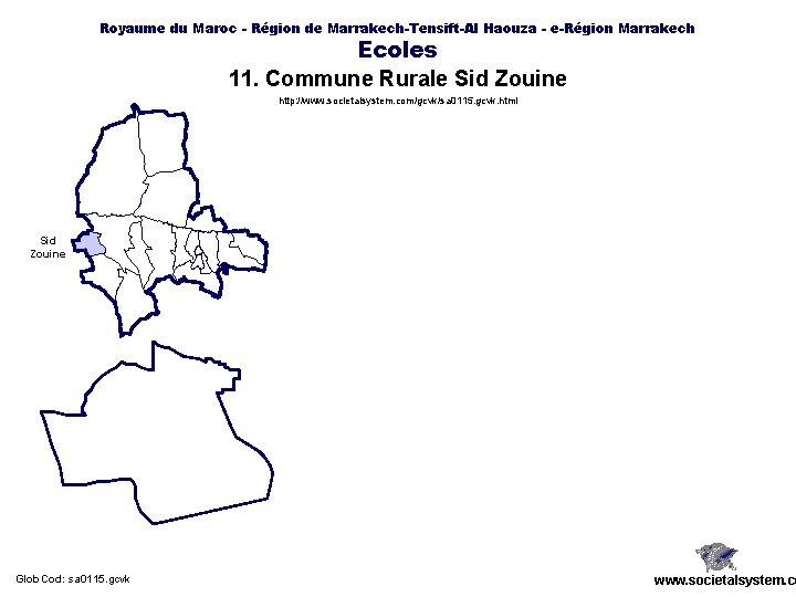 Royaume du Maroc - Région de Marrakech-Tensift-Al Haouza - e-Région Marrakech Ecoles 11. Commune