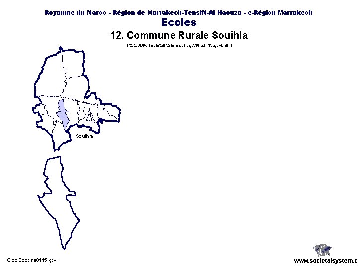 Royaume du Maroc - Région de Marrakech-Tensift-Al Haouza - e-Région Marrakech Ecoles 12. Commune