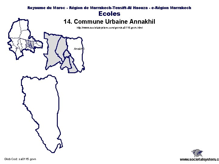 Royaume du Maroc - Région de Marrakech-Tensift-Al Haouza - e-Région Marrakech Ecoles 14. Commune