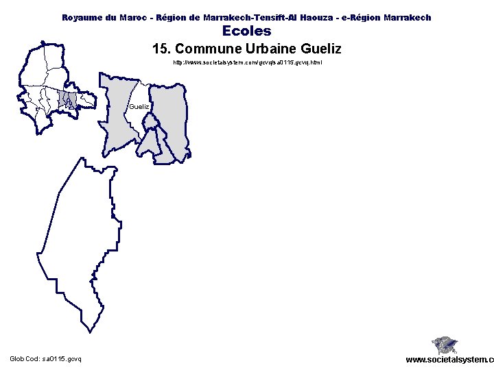 Royaume du Maroc - Région de Marrakech-Tensift-Al Haouza - e-Région Marrakech Ecoles 15. Commune