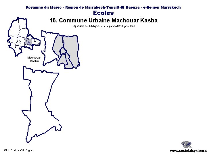 Royaume du Maroc - Région de Marrakech-Tensift-Al Haouza - e-Région Marrakech Ecoles 16. Commune