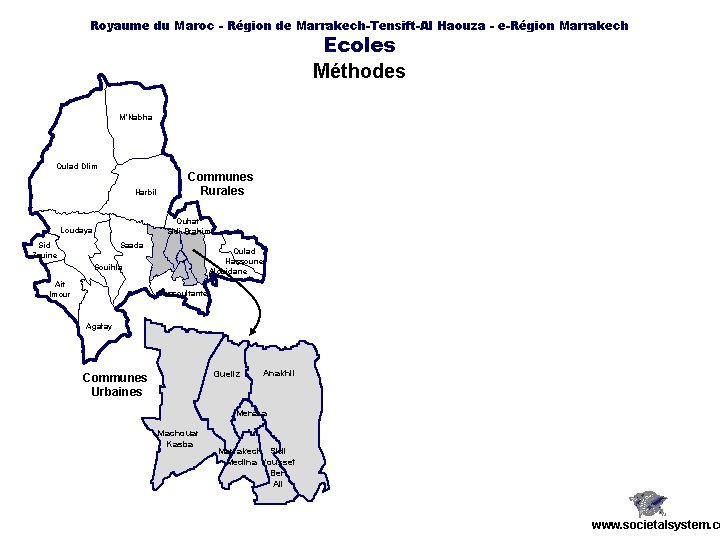 Royaume du Maroc - Région de Marrakech-Tensift-Al Haouza - e-Région Marrakech Ecoles Méthodes M’Nabha