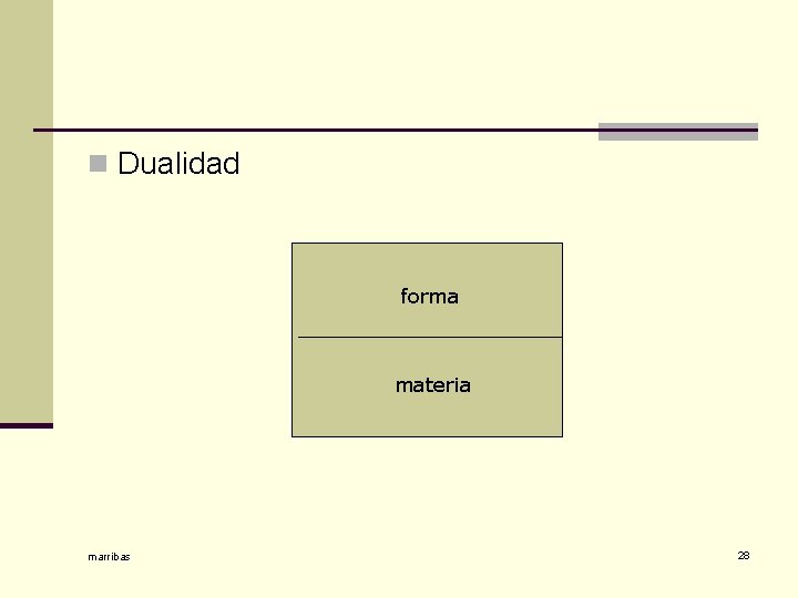 n Dualidad forma materia marribas 28 