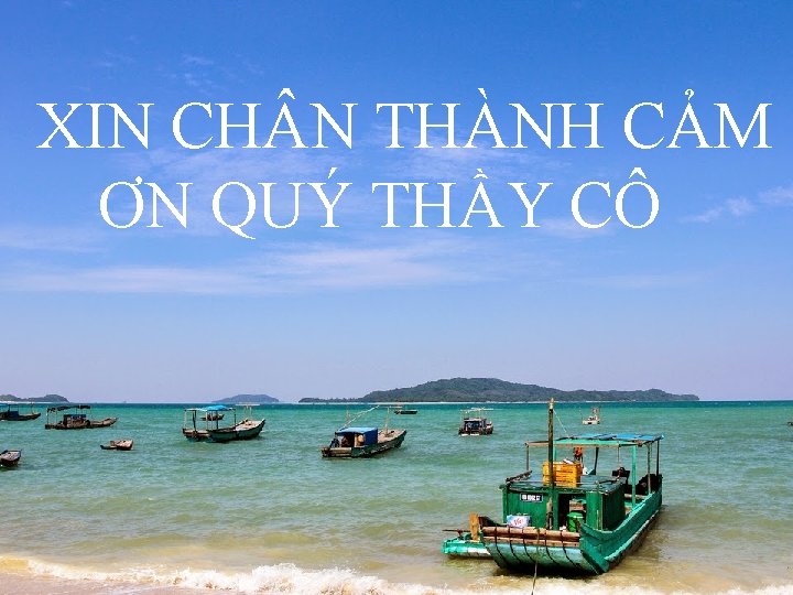 XIN CH N THÀNH CẢM ƠN QUÝ THẦY CÔ 