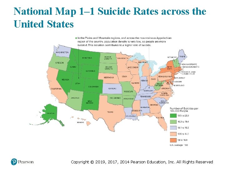 National Map 1– 1 Suicide Rates across the United States Copyright © 2019, 2017,