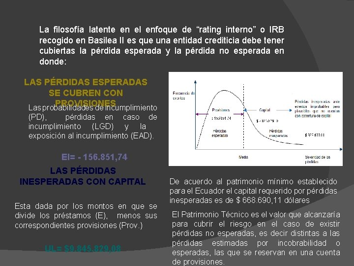 La filosofía latente en el enfoque de “rating interno” o IRB recogido en Basilea