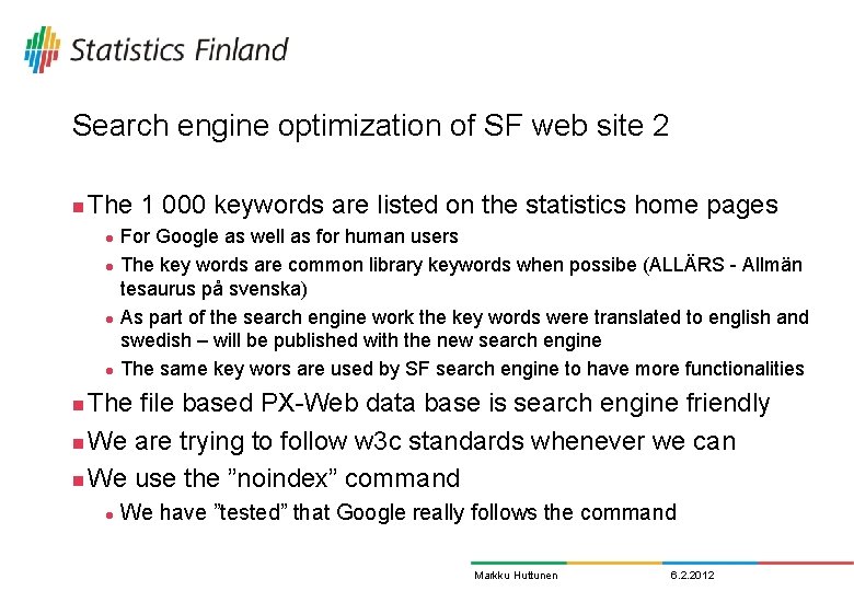 Search engine optimization of SF web site 2 n The 1 000 keywords are