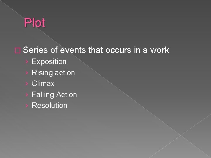 Plot � Series › › › of events that occurs in a work Exposition