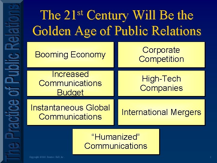 The 21 st Century Will Be the Golden Age of Public Relations Booming Economy