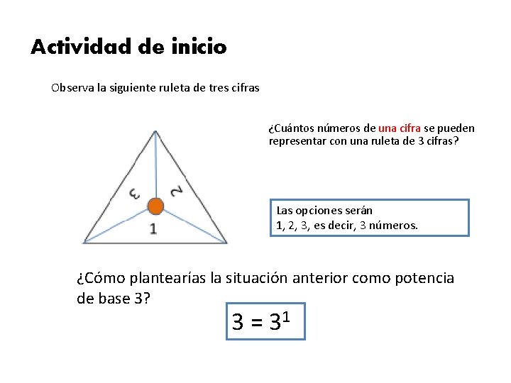 Actividad de inicio Observa la siguiente ruleta de tres cifras ¿Cuántos números de una Actividad de inicio Observa la siguiente ruleta de tres cifras ¿Cuántos números de una