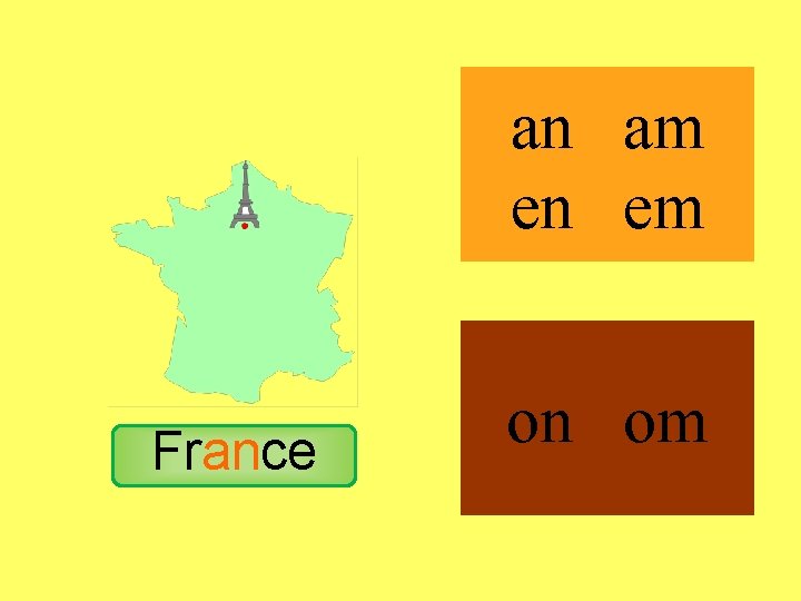 france France an am en em on om 