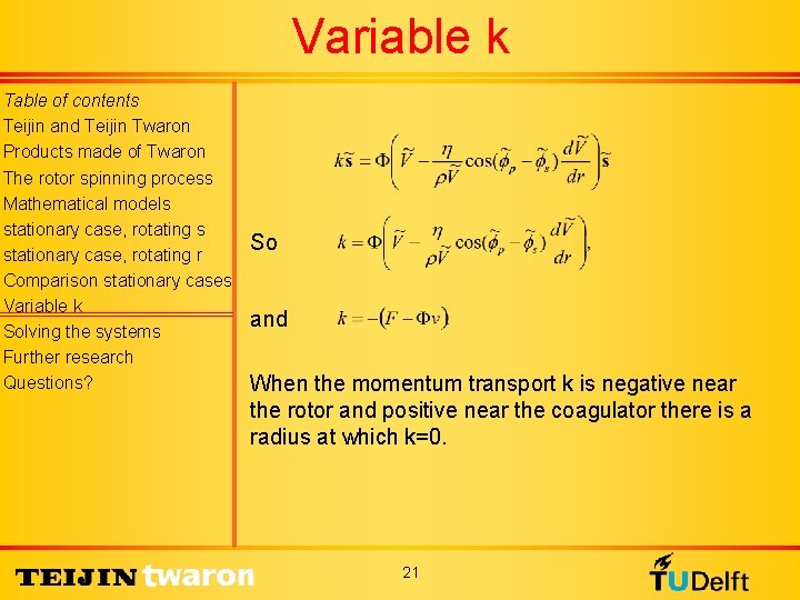 Variable k Table of contents Teijin and Teijin Twaron Products made of Twaron The