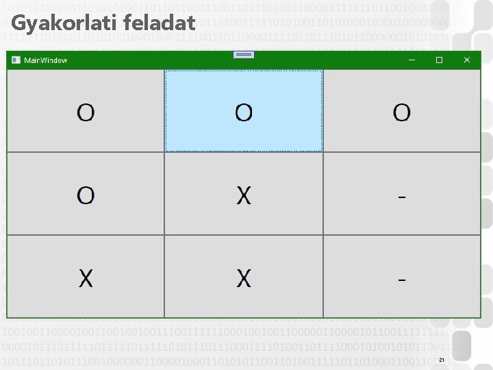 Gyakorlati feladat 21 