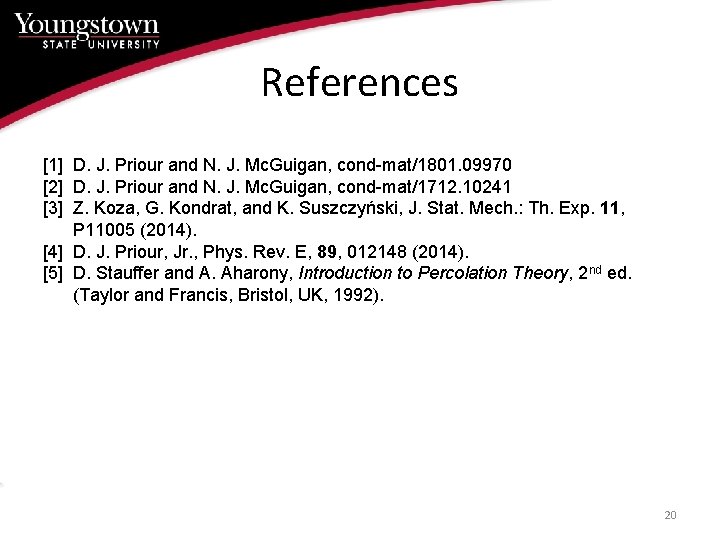 References [1] D. J. Priour and N. J. Mc. Guigan, cond-mat/1801. 09970 [2] D.