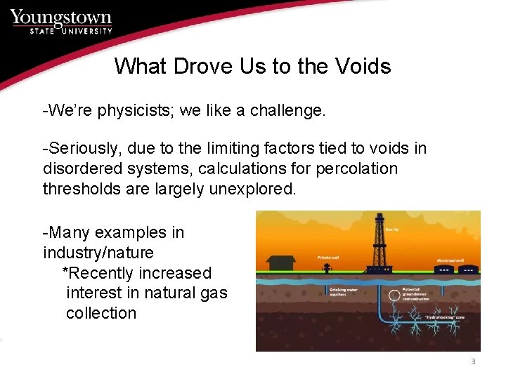 What Drove Us to the Voids -We’re physicists; we like a challenge. -Seriously, due