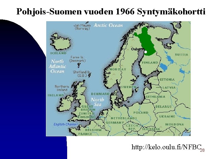 Pohjois-Suomen vuoden 1966 Syntymäkohortti Oulu http: //kelo. oulu. fi/NFBC 28 