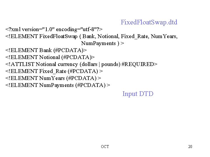 Fixed. Float. Swap. dtd <? xml version="1. 0" encoding="utf-8"? > <!ELEMENT Fixed. Float. Swap