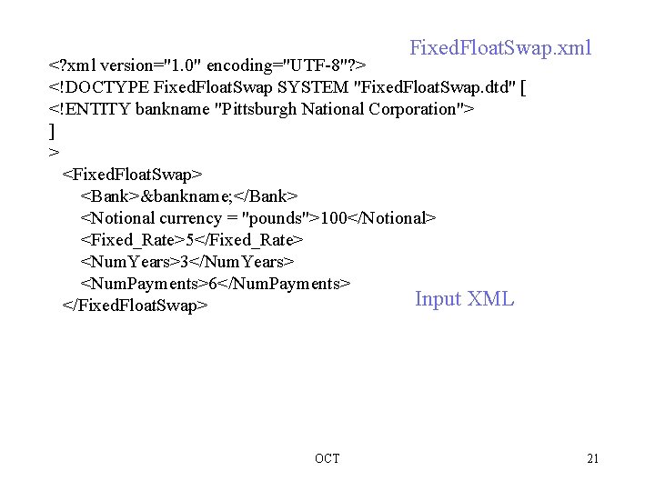 Fixed. Float. Swap. xml <? xml version="1. 0" encoding="UTF-8"? > <!DOCTYPE Fixed. Float. Swap