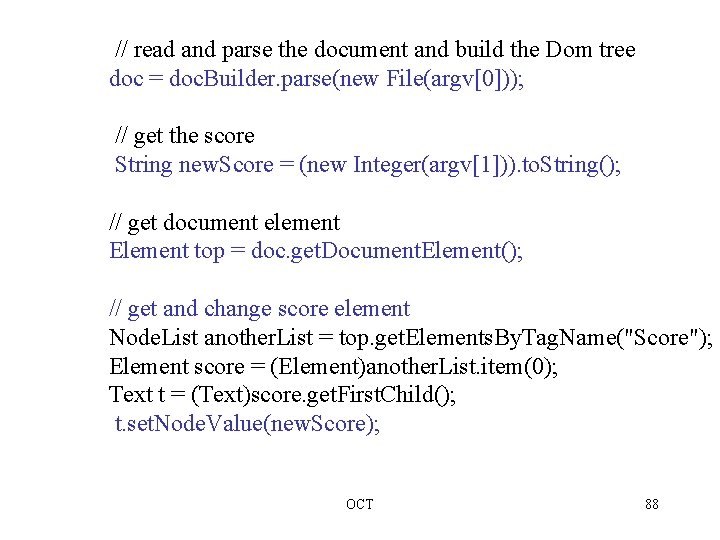 // read and parse the document and build the Dom tree doc = doc.