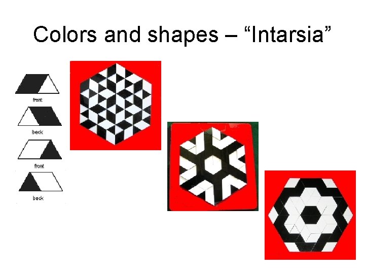 Colors and shapes – “Intarsia” Colors and shapes – “Intarsia”