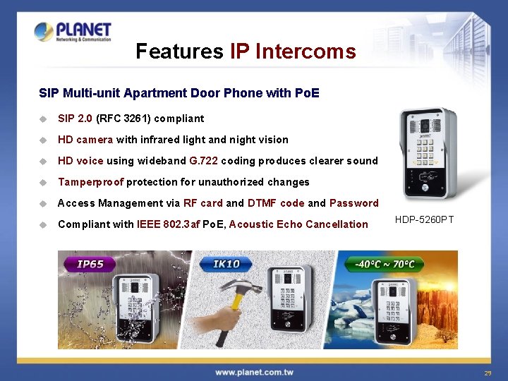 Features IP Intercoms SIP Multi-unit Apartment Door Phone with Po. E u SIP 2.