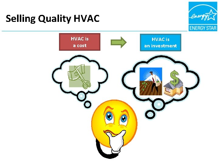 Selling Quality HVAC is a cost HVAC is an investment $ 